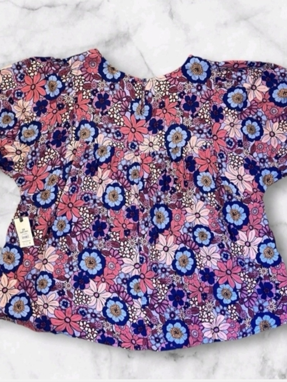 Terra & Sky Floral Top 4x